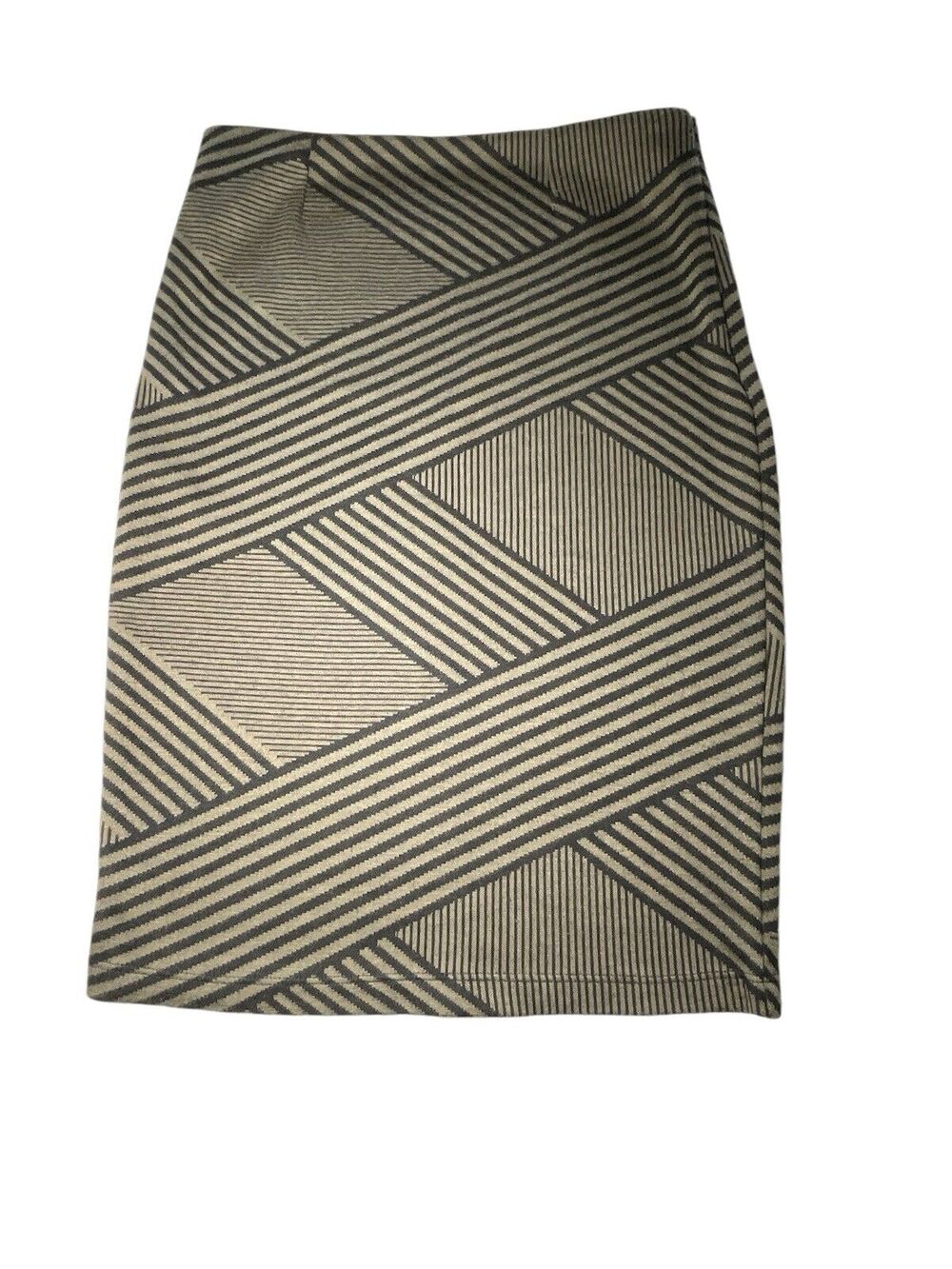 XXI Forever 21 Women's Juniors Black/Green Olive Casual Skirt Size Small Knit